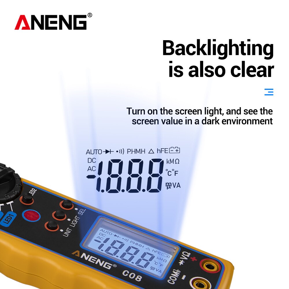 Power Electrical Multi-function Auto Circuit Tester Multimeter Lamp Car Repair Automotive Electrical Multimeter 0V-60V( Screen)