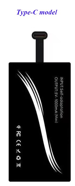 Qi Drahtlose aufladen Empfänger Ladung für iphone 7 6 6S Mikro USB Typ C Drahtlose Ladung Anschluss für Huawei Samsung: Pro typeC