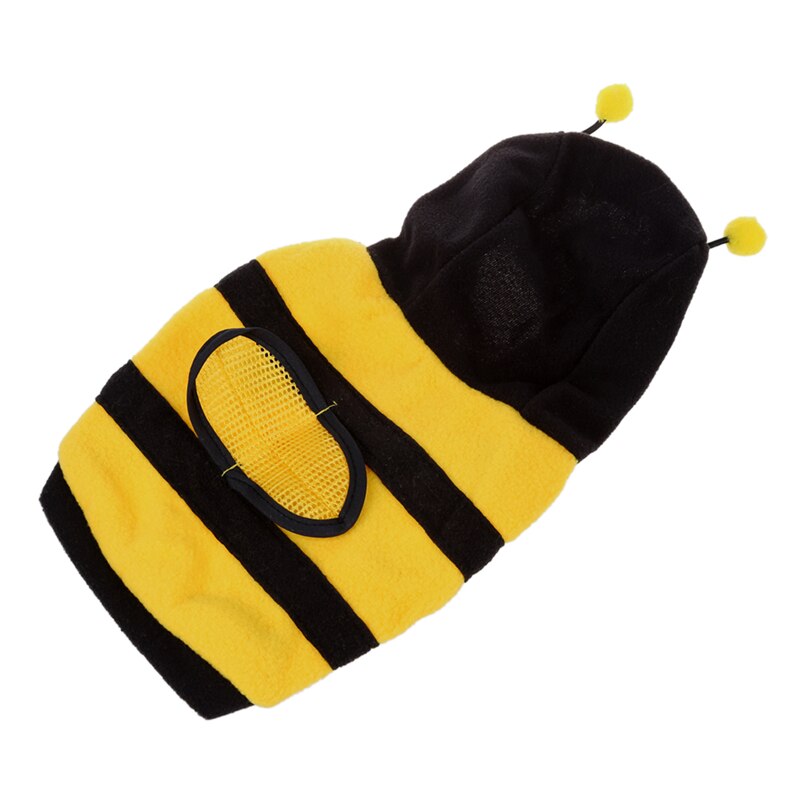 Warm Pluche Bee Type Hoodie Pet Hond Kat Puppy Jas Trui Bovenkleding Maat S