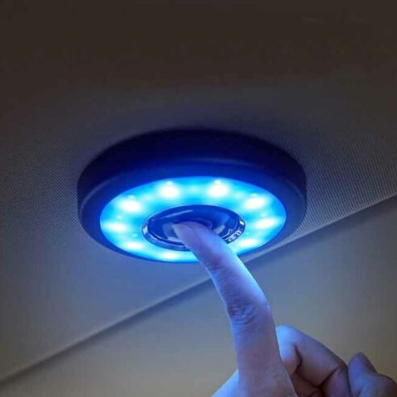 Luz de techo con imán de carga USB luz Interior de lectura de coche azul y blanco para coche