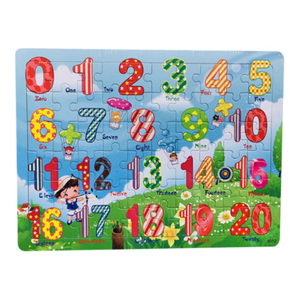 60 Piece Cartoon Puzzle Children Educational Toys Wooden Baby Kids Training Toy children toys puzzel kinderen #PY20: C