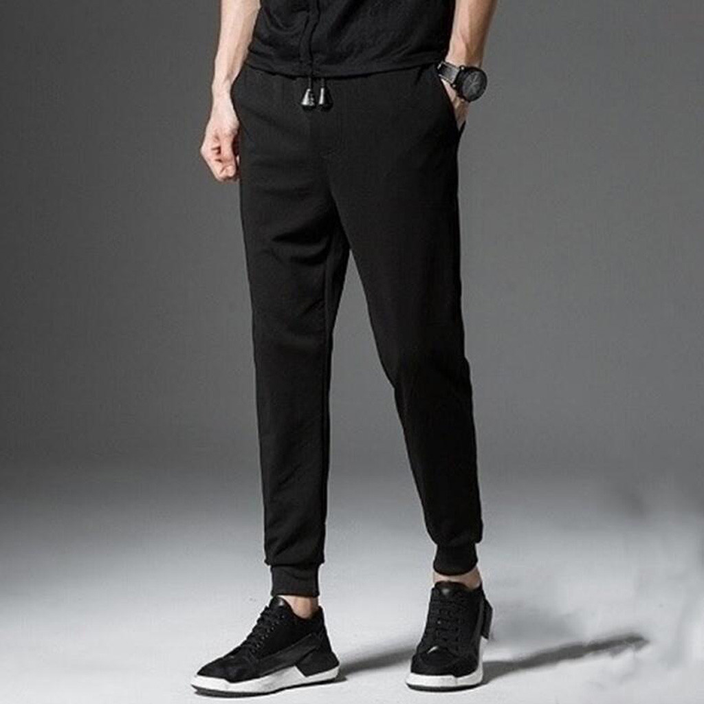 Mænd lige bukser streetwear åndbare casual bukser mænd bærer komfortable anti-rynke bukser mænd tøj størrelse