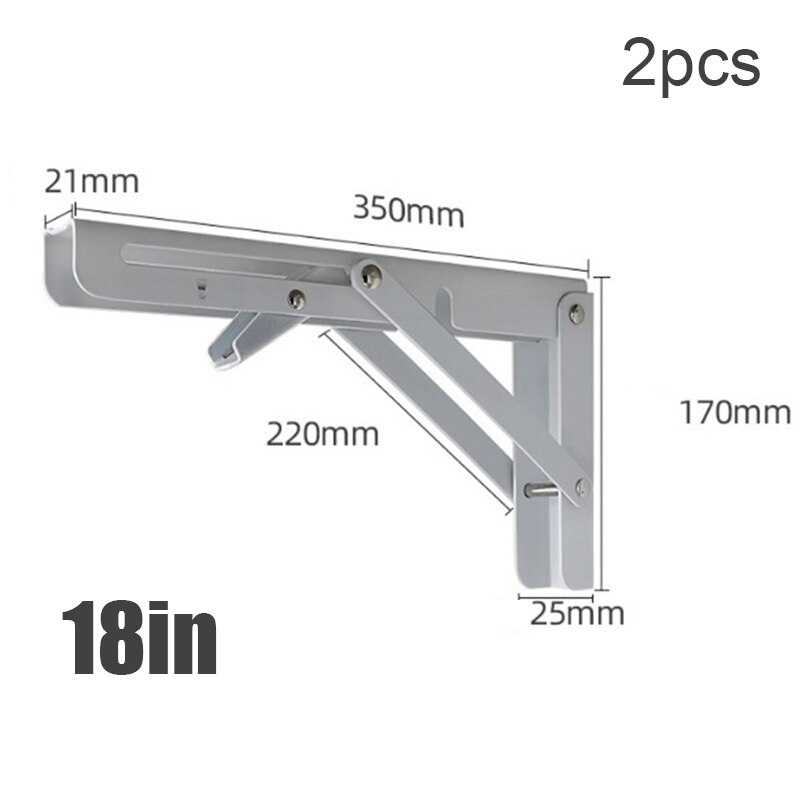 2pcs Decorative wall mounted shelf Triangle Folding stainless steel Foldable: A4