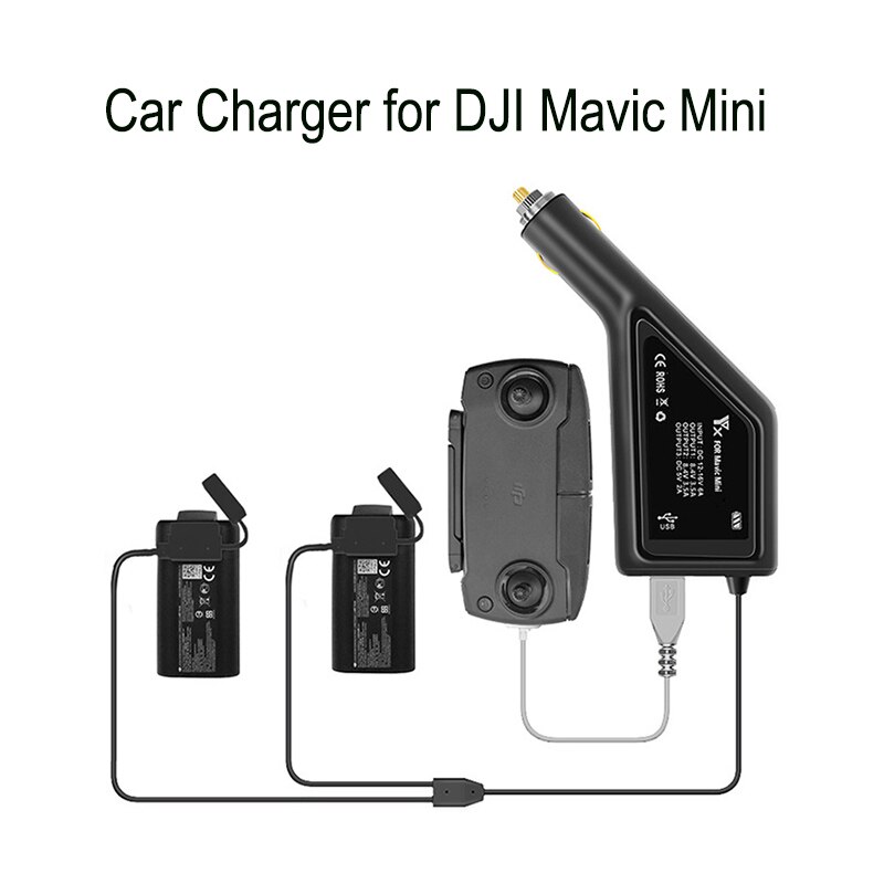 Autolader voor Mavic Mini 3-in-1 Batterij Oplader Met USB Car Charger Afstandsbediening Opladen Accessoires voor DJI Mavic Mini
