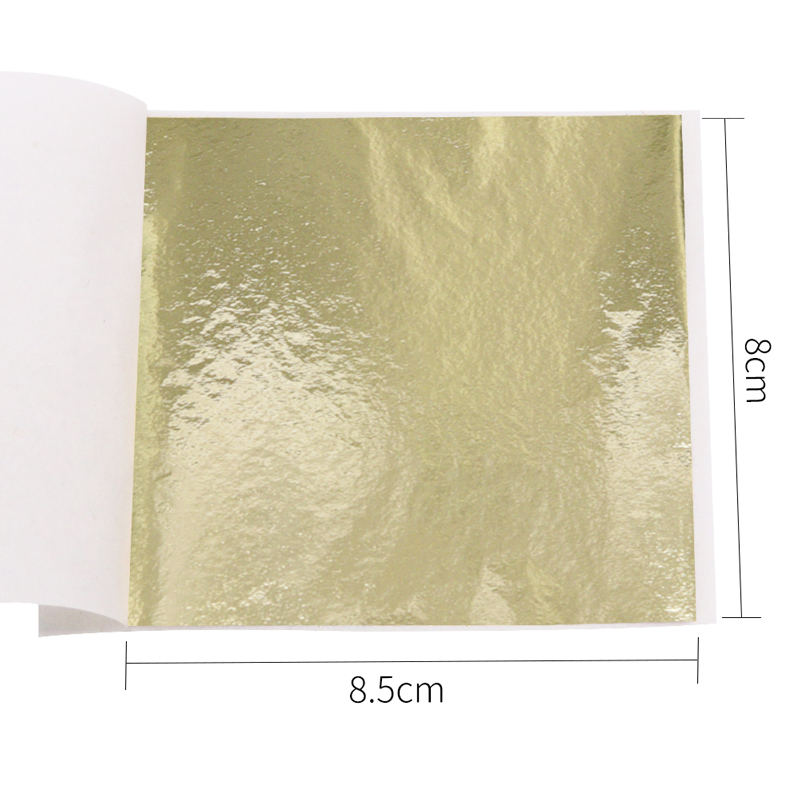 Imitation Gold Leaf Sheets ,Gilding Flakes ,Glitter Paper 100pcs ,for Home Decoration Wall Furniture Statue Crafts Nail 8x8.5cm: champagne silver