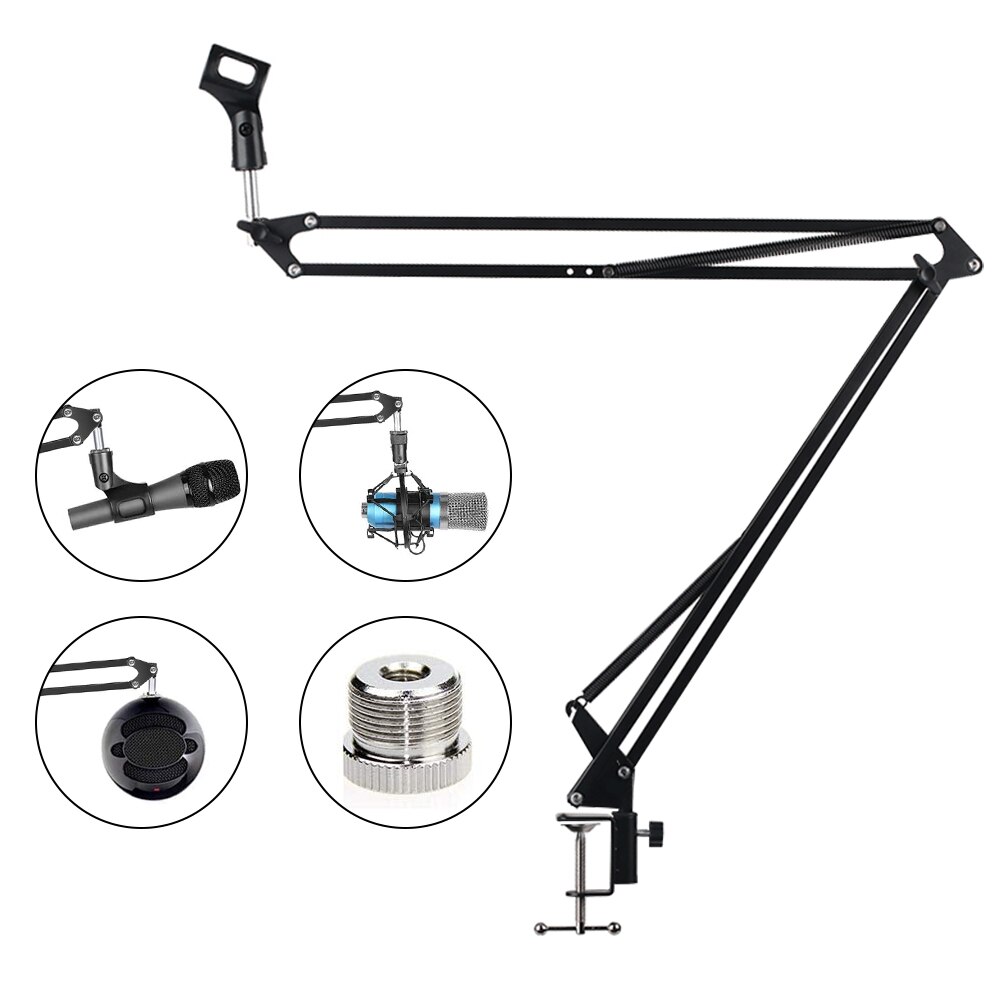 1.5m Microphone Boom Pole Extendable Microphone Stand Holder Boompole