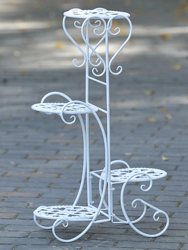 Iron Flower Stand Floor Flower Pot Stand Multi-layer Indoor And Outdoor European-style Living Room Balcony Green Dill Flower