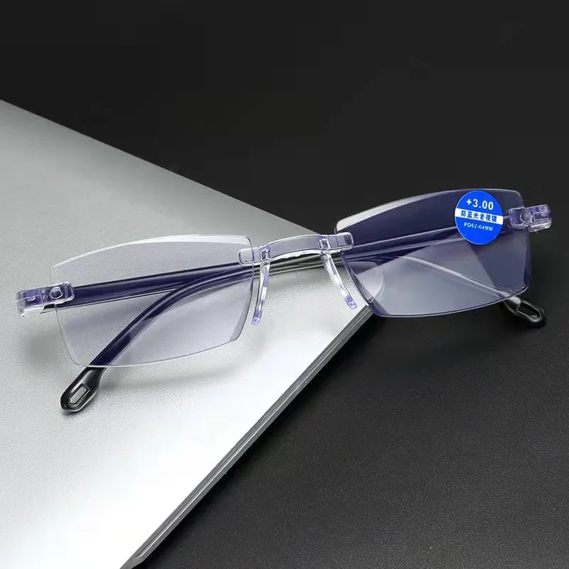 Gafas inteligentes con ajuste automático para hombre, lentes de lectura con aumento, multifoco progresivo, antiluz azul, 0- + 4,0, 1 ud.: Negro / +250