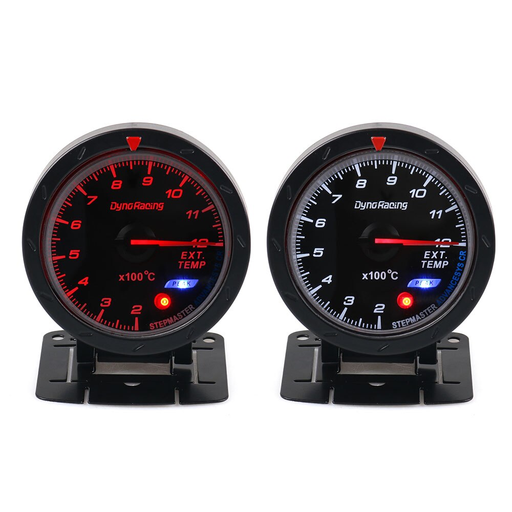 Dynoracing 60MM Car Exhaust Gas Temp Gauge EGT/EXT Temp Gauge With Red &amp; White Light Car Meter with EGT sensor BX101474