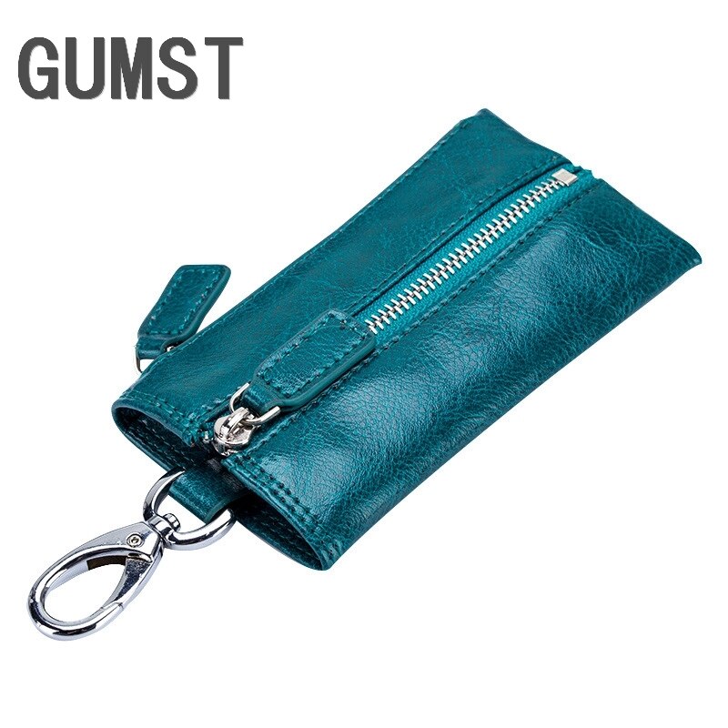 GUMST Multifunction Key Wallet Organizer Split Leather Coin Purse Men Car Key Wallets Women Cards Key Holder Housekeeper Case