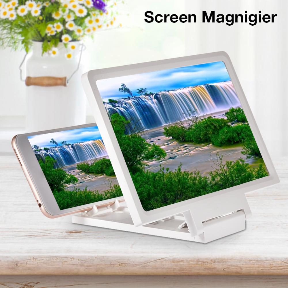 Mobile Phone Screen Magnifier 8.2 Inch Eyes Protection Display 3D Video Screen Amplifier Folding Smart Phone Bracket