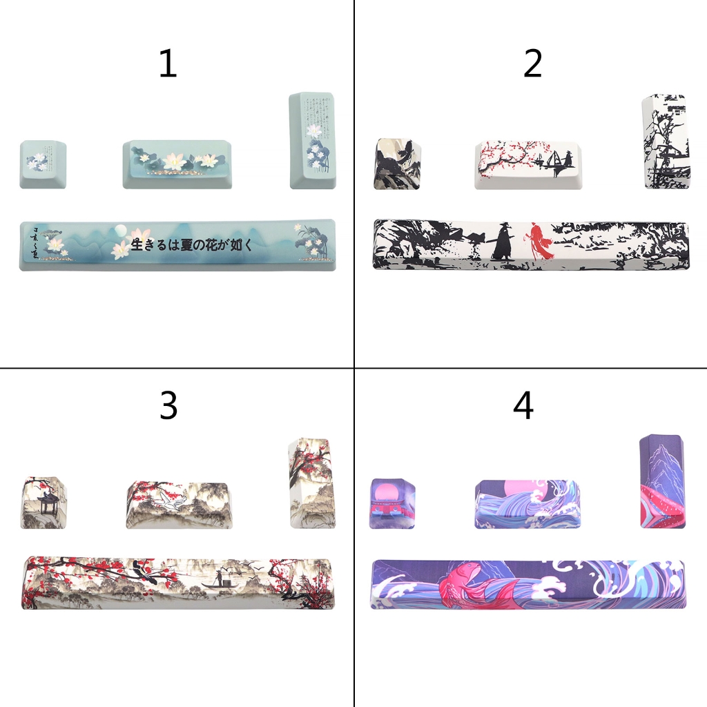 4-toetsen Esc Entre 6.25u spatiebalk Keycap vervanging PBT vijf zijden Dye-Subbed OEM profiel Keycaps voor mechanisch toetsenbord