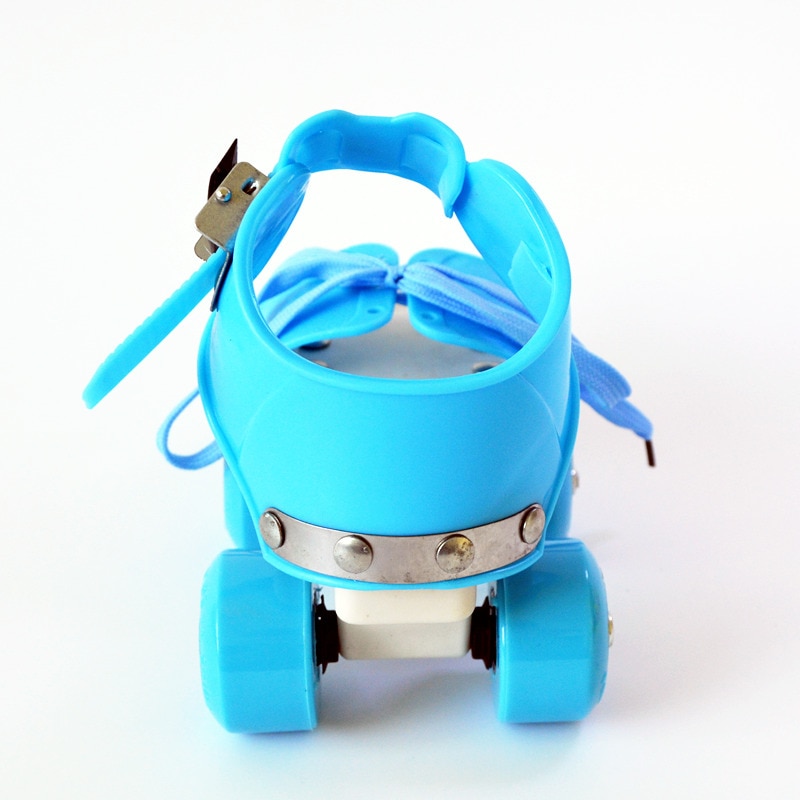 Children Two Lines Roller Skates Double Row 4 Wheel Skating Shoes Adjustable Size Sliding Slalom Inline Skates For Kid