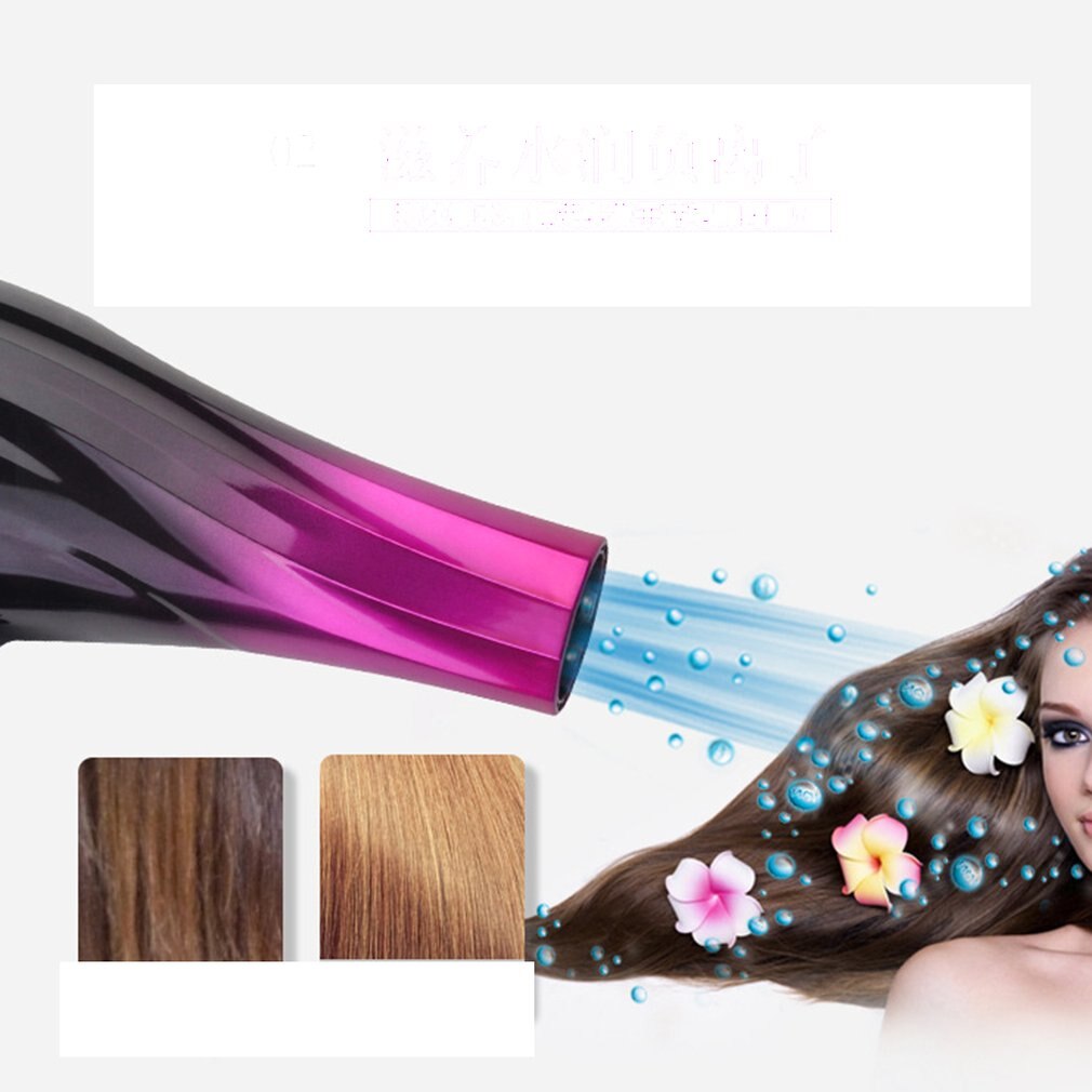 Electric Hair Dryer High Powerful Mute Hair Dryer Fast Styling Blow Dryer And Cold Adjustment Air Dryer Nozzle