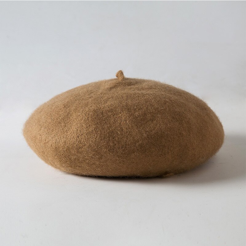 NO.ONEPAUL Female Bonnet Caps Winter All Matched Warm Walking Hat Cap Cheap Women Wool Solid Color Beret: JBR-A11