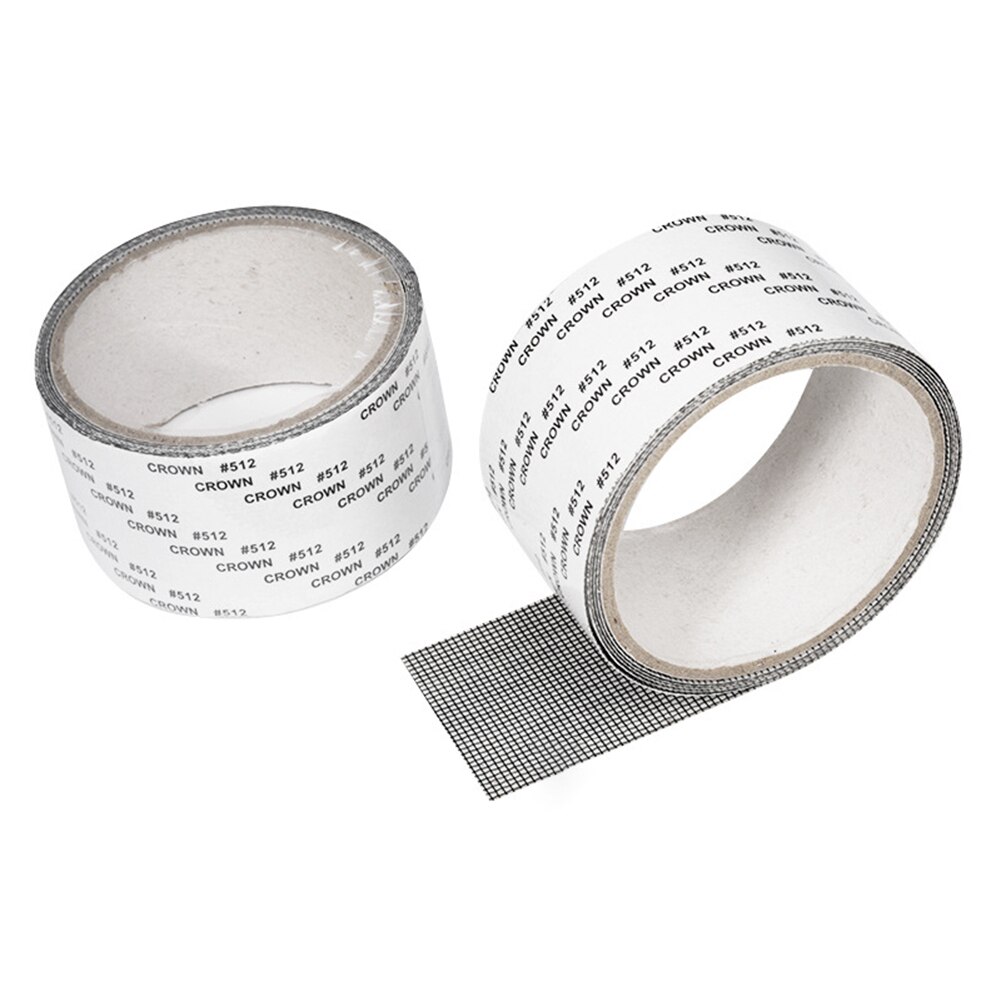 1 rouleau 2m fenêtre Net réparation trou cassé bande Anti-moustique maille collant Patch porte fenêtre moustiquaire moustiquaire réparation ruban: Black