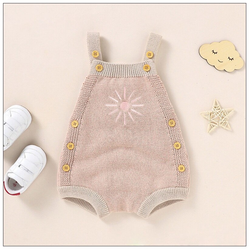 Kintted Truien Baby Kleding Herfst Winter Jongen Meisje Kleding Peuter Gebreide 0-24 Maanden Pasgeboren Kleding Jumpsuit Tops: Roze / 73(3-6M)