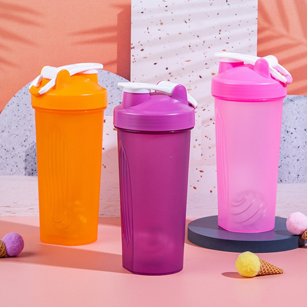 Botella agitadora de proteínas de 600ml, Herbalife, taza agitadora de proteína en polvo para gimnasio, agitador, taza Slushy con botella de agua portátil a escala