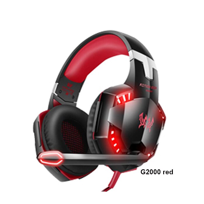 Kotion Elke G2000 G4000 Gaming Headsets Game Oortelefoon Headset Stereo Hoofdtelefoon Met Microfoon Voor Pc Gamer Met Doos: G2000 red