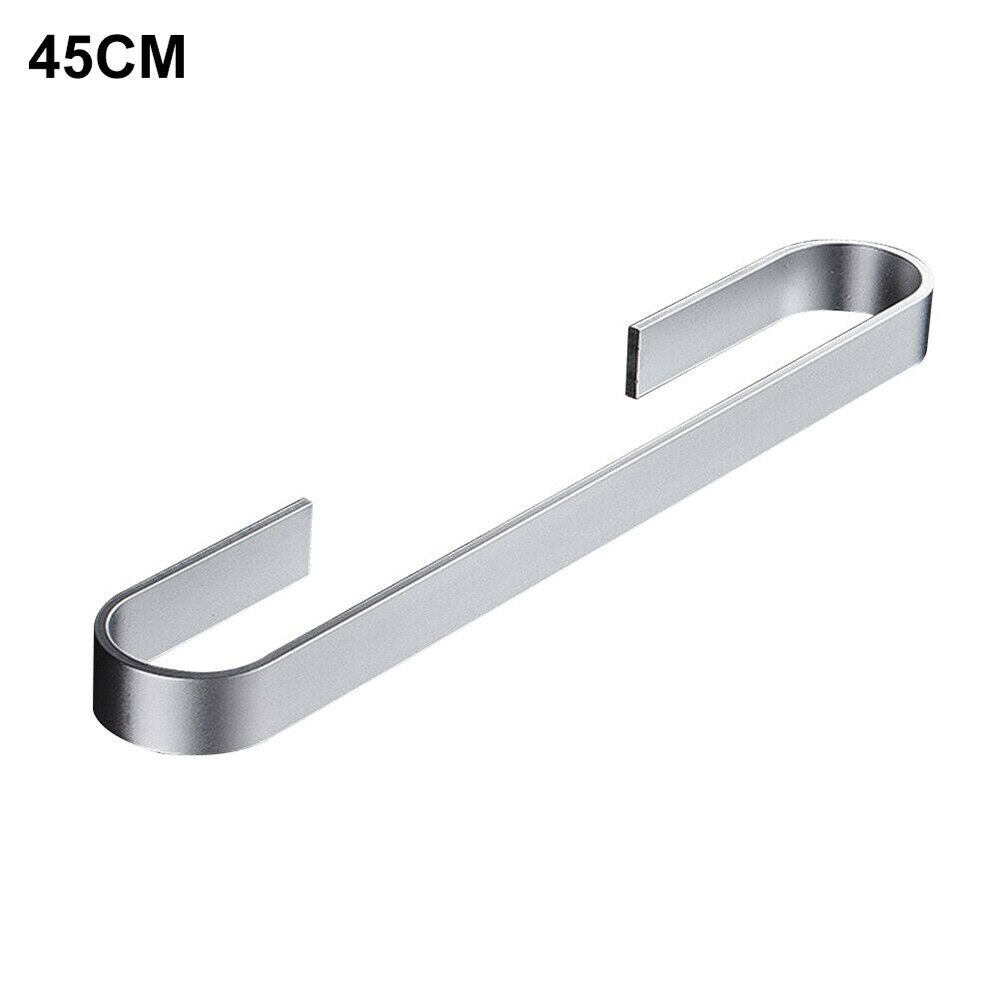 Vanntett på badet slag-gratis aluminium håndkle bar enkelt håndkle stativ dårlig svart veggmontert håndkleholder 25/45 cm