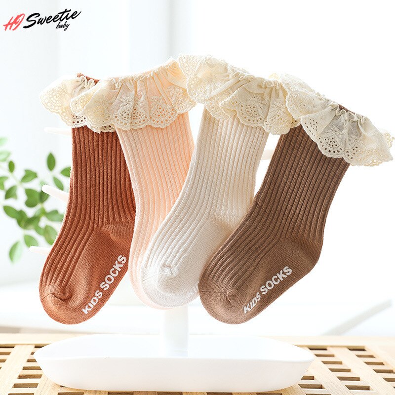 Meisjes Sokken Herfst Lente Anti-Slip Vloer Sokken Warm Streep Plaid School Cartoon Leuke Bloemen Kids Sokken Mode 0 om 3 Jaar Oud