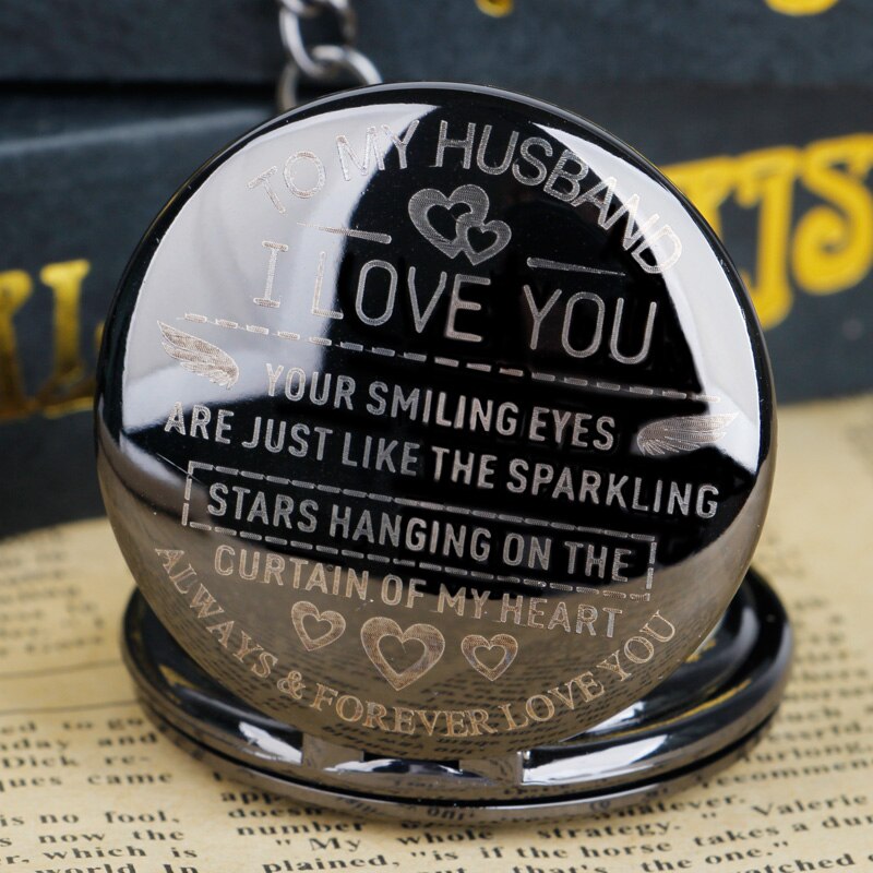 Creatitive Pocket Watch Pattern Steampunk Vintage Quartz Pocket Watch Best Husband