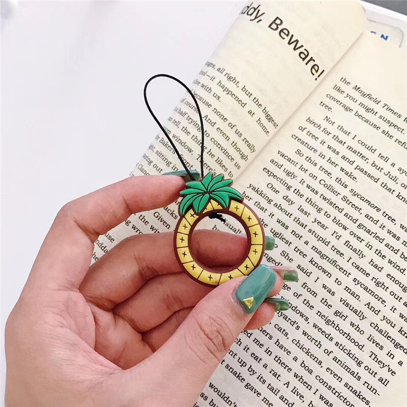 Bonito llavero de piña aguacate, Correa Universal de silicona para teléfono móvil, colgante para GoPro, correas para teléfono móvil: pineapple B