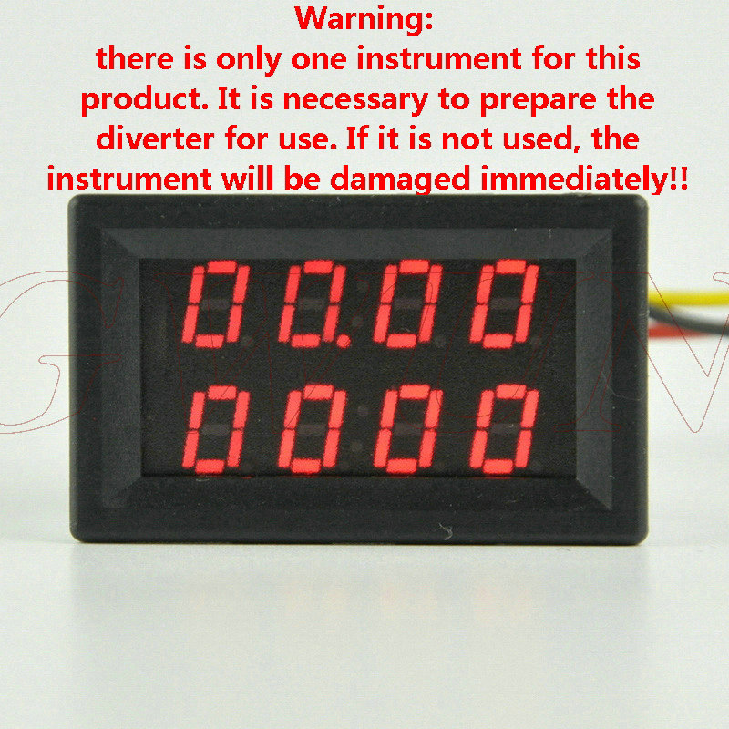 GWUNW BY42A 30V 20A-500A DC Digital 4 Bit Voltage Current Ammeter Meter Dual Display LED [****Must have a shunt to use****]: red and red / 0-20.00A