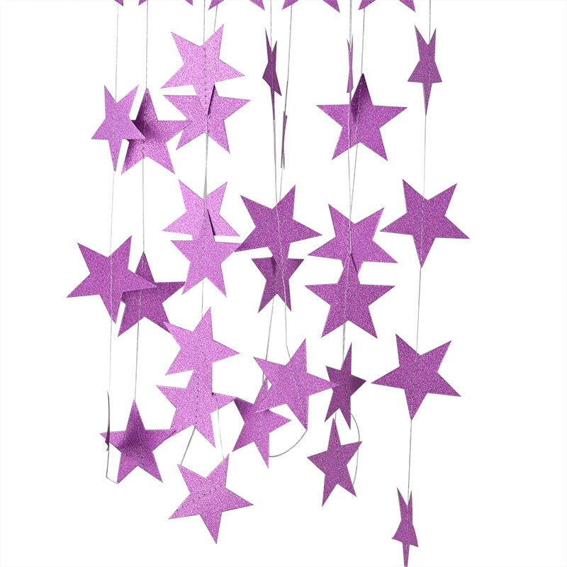 4 Pièces 4M Coloré Glitter Papier Dot Guirlande, Guirlande En