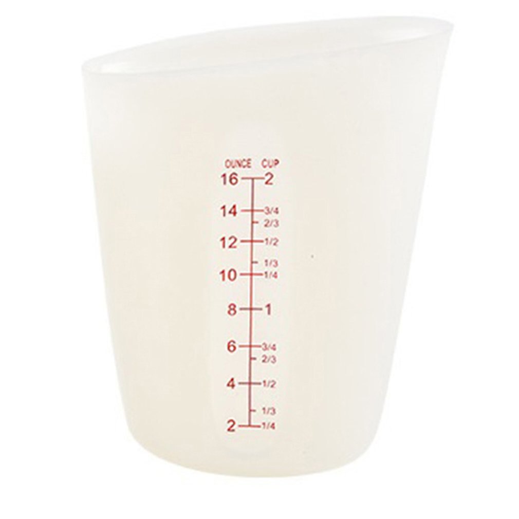Visual Scale Cup Silicone Baking Measuring Cup High And Low Temperature Resistance Integrated Molding Food Grade