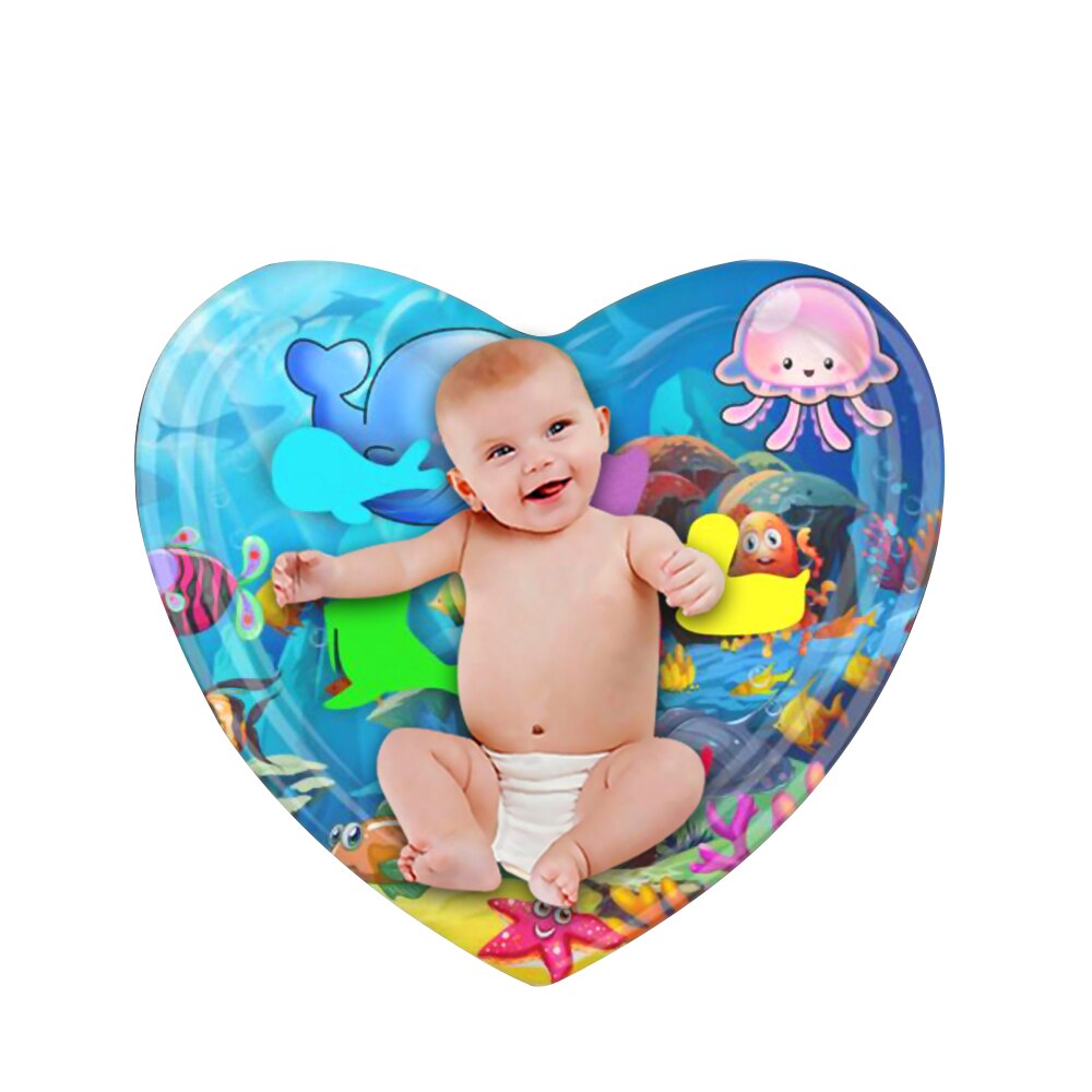 Baby Heart Inflatable Water Mat Ocean Tummy Time Infant Fun Mat heavy-duty materials Children Development play Center