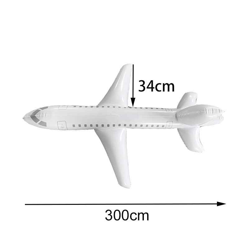 Inflatable airplane model Toys For Kids Outdoor Indoor 1/2/3 M Airplane Inflation Toy White Decorative Plane mini