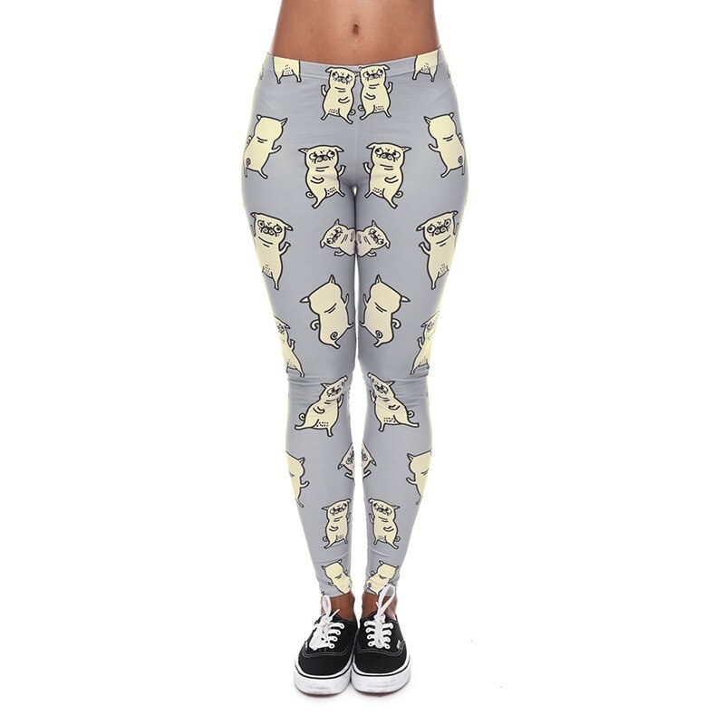 Trendy Digital Print Elastische Workout Leggings Push Up Vrouwen Casual Skinny Sporting Fitness Leggings Broek Broek: 40576