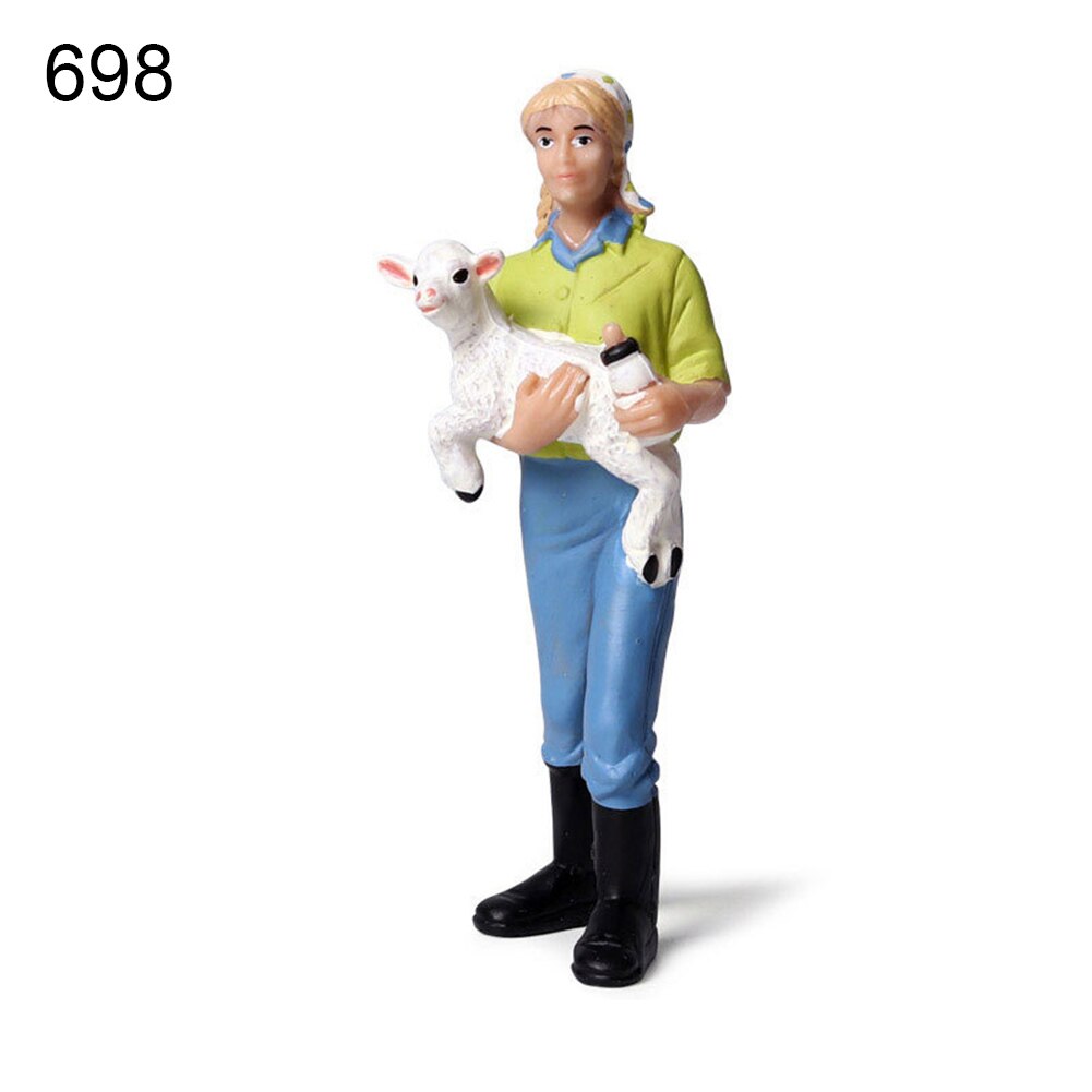 Simulazione Farm Personale Alimentatore Figurine Giocattolo Per Bambini Mini Terreni Agricoli di Paesaggio Della Decorazione Collezione Fatta A Mano Modello Per Bambini Giocattoli Educativi: B 698