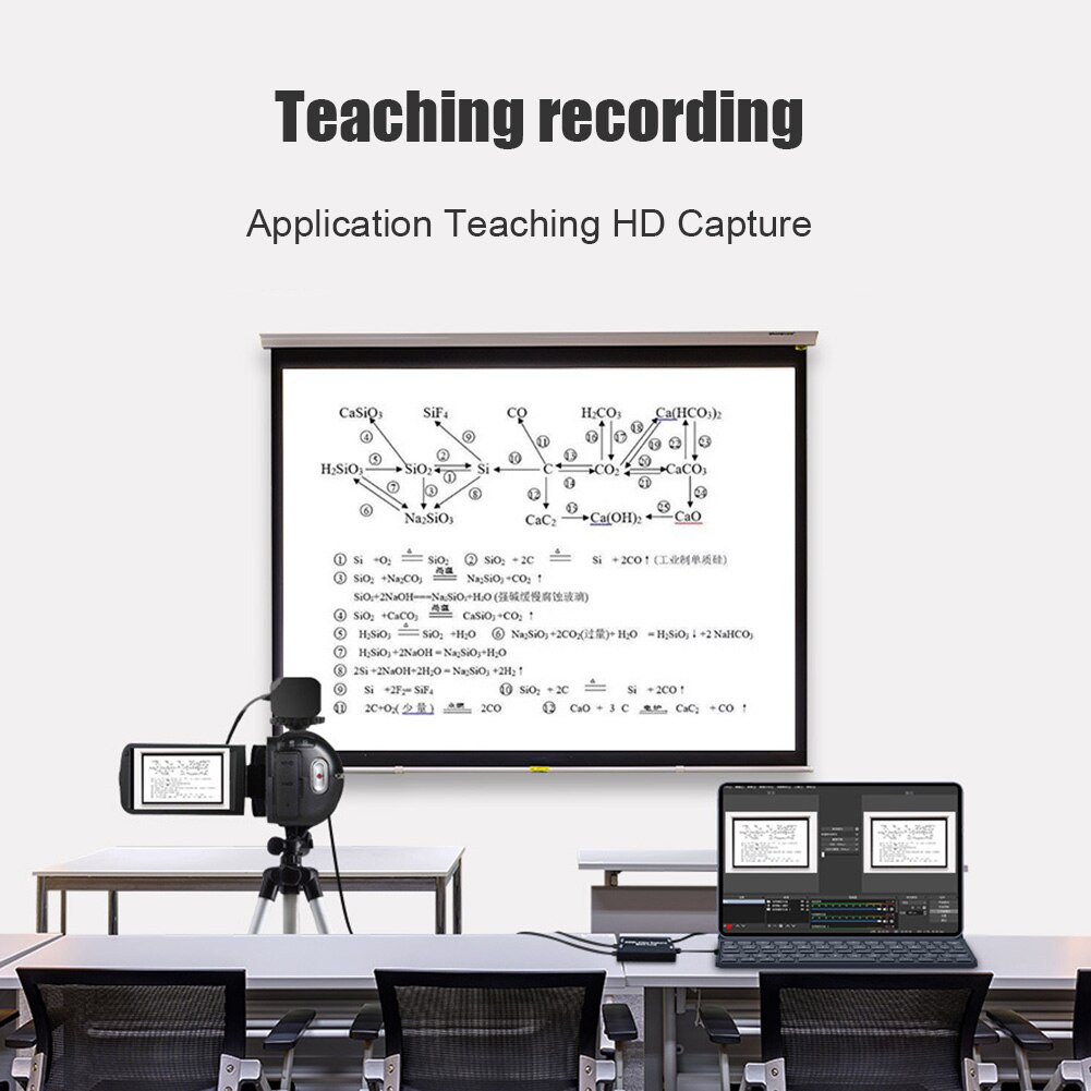 4K HD Computer Components for Loop Output Game Live Audio Grabber Teaching Video Card Universal Metal Recording Box