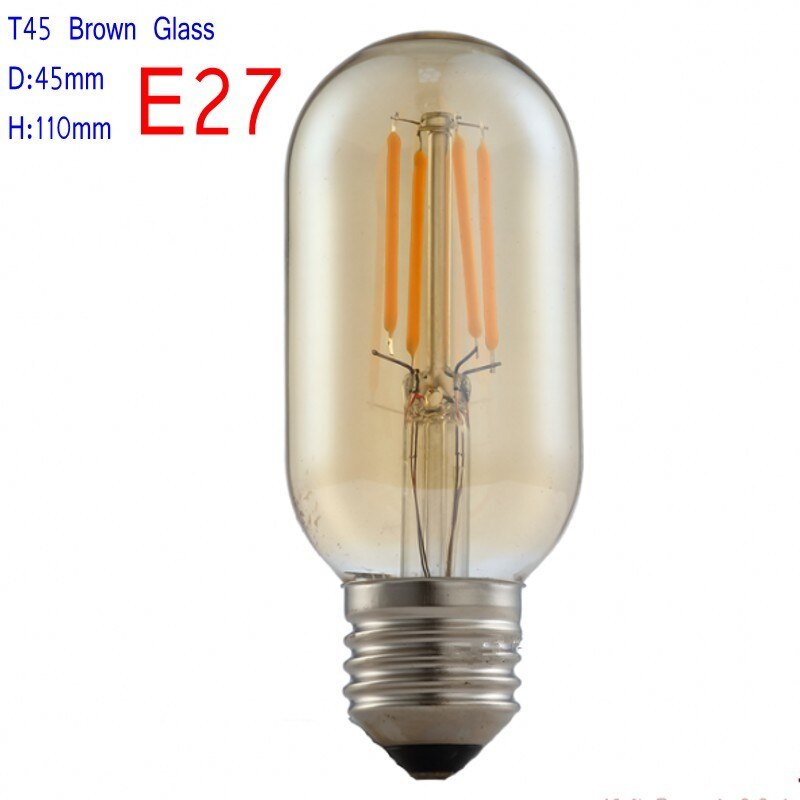 Vintage LED Bulb Edison Light ST64 A60 A19 G80 G95 G125 Ball BUlb Gold Tint E27 2W 4W 6W 8W Lights Super warm Dimmable