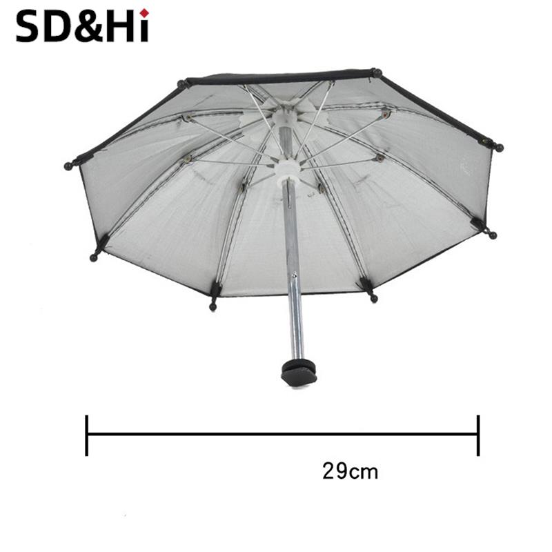 1PC Schwarz Dslr Kamera Regenschirm Sonnenschirm Regnerischen Halter Für Allgemeine Kamera Foto Kamera Regenschirm Zubehör