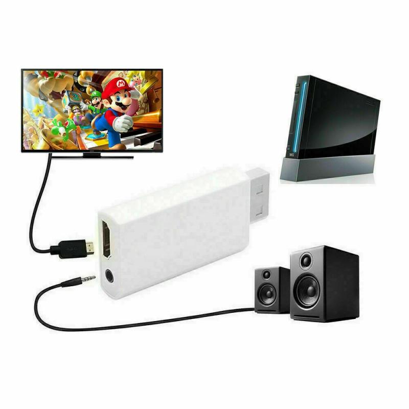 Convertitore Full HD da Wii a HDMI adattatore Audio Video da 3.5mm per PC Monitor HDTV supporto Display NTSC PAL 480i 480p