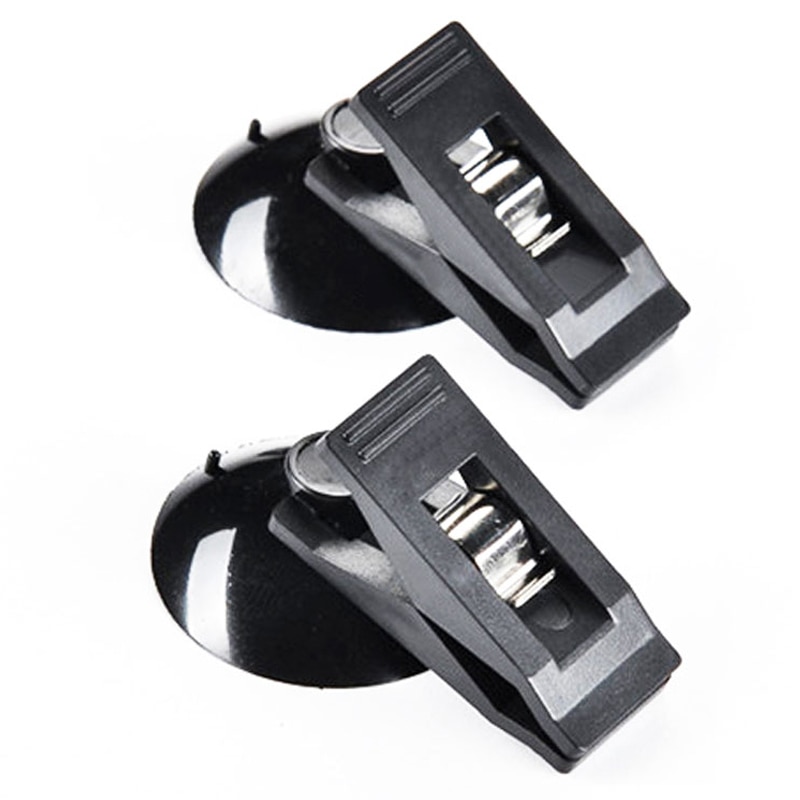 2pcs Car Window Mount Suction Sucker Clips Hook Black Suction Cap Clip Plastic Sucker Removable Holder For Sunshade Curtain