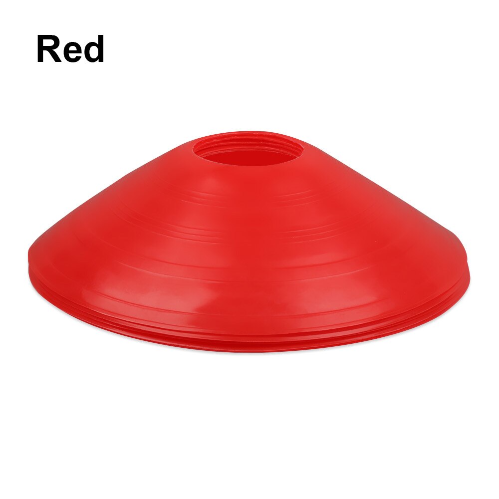 5Pcs Outdoor Sports Football Speed Training Disc Cone Inline Skating Cross Track Marker Soccer Cross Speed Training Marking Cup: Red