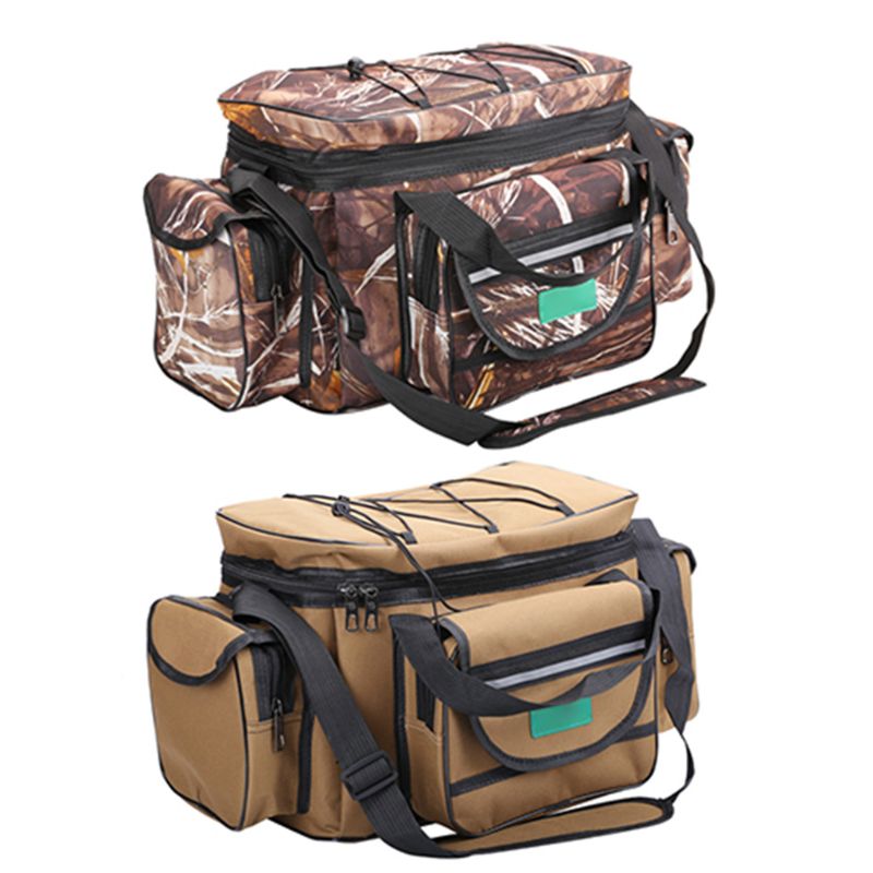 Sac à bandoulière multifonction, sacoche de grande capacité pour équipement de pêche, sac à outils, sac étanche et durable
