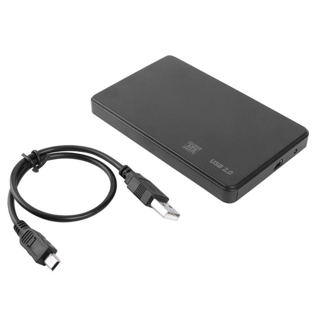 HDD Case 2.5&quot; SATA to USB 2.0 Adapter Hard Drive Enclosure For SSD Disk Case HDD Box USB 2.0 HD External HDD Enclosure: black