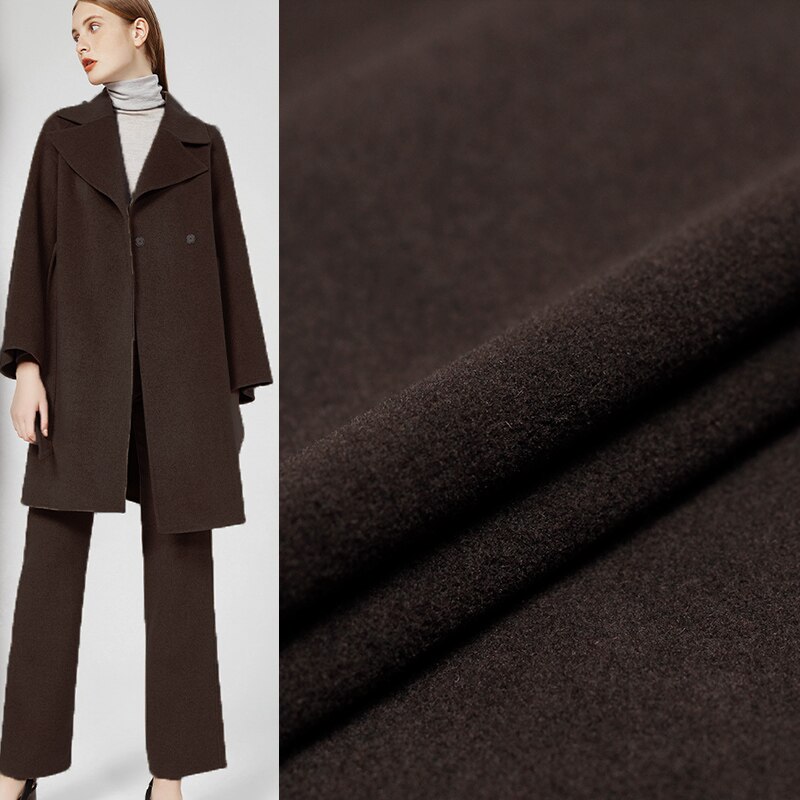 Pearlsilk Coffee Soft Wollen Wool Fabrics Wool Garment Materials Autumn Women Jacket Coat Sewing Cloth Tailor