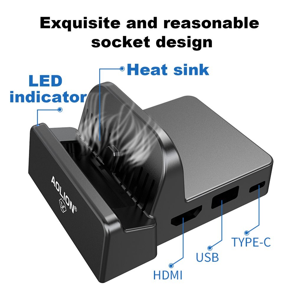 Mini DIY Replacement Dock Case for Nintend Switch Docking Station Portable Replacement Dock Case for switch