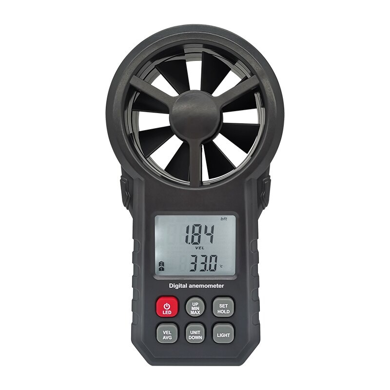 0-30m/s Big Wind Wheel Meter Digital Air Anemometer Wind Speed Meter Anemometro Measure Wind Volume Temperature Senor Wih LCD