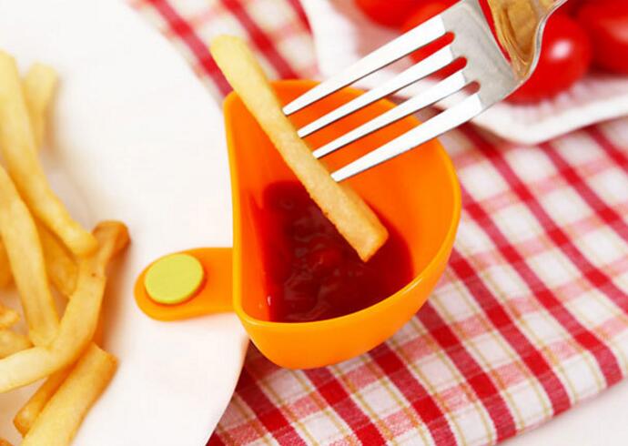 Dip clips køkken skål kit værktøj små retter krydderi klip til tomat sauce salt eddike sukker smag krydderier