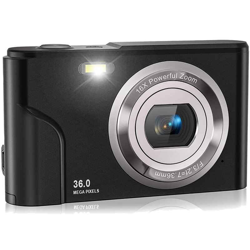 1080P 36.0 Mega Pixels Digital Camera with 16X Digital Zoom, LCD Screen, Portable Mini Cameras for Students Teens: Default Title