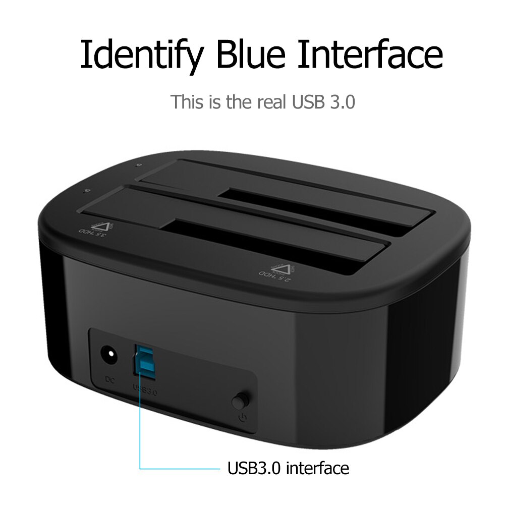 6228US3 Usb 3.0 Naar 2.5 3.5 Sata Dual Bay Externe Hdd Ssd Docking Station Harde Schijf Docking Harde Schijf adapter