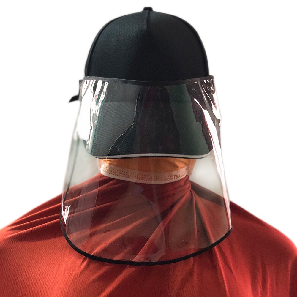 Anti-Druppels Hoed Afneembare Clear Gezichtsmasker Zonnehoed Gezichtsmasker Outdoor Protector Stop Speeksel Sunbonnet Dual-gebruik Zonnehoed