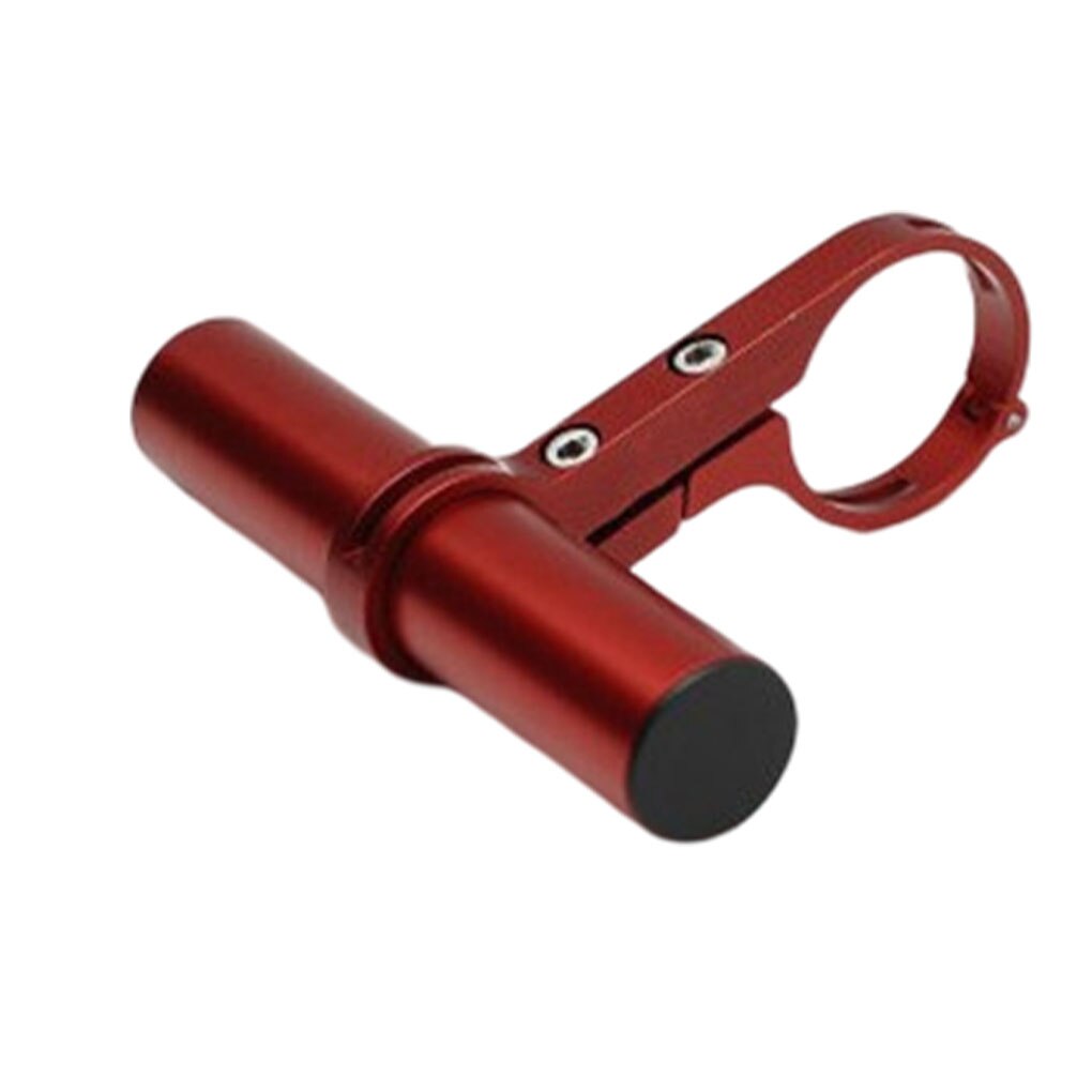 20CM Aluminum Alloy Bicycle Handlebar Extender Mountain Bike Bicycle Front Light Bracket Lamp Flashlight Accessories Lamp Holder: Red 10CM